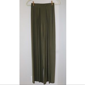 Forever 21 Green Leg Split Palazzo Pants